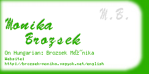 monika brozsek business card